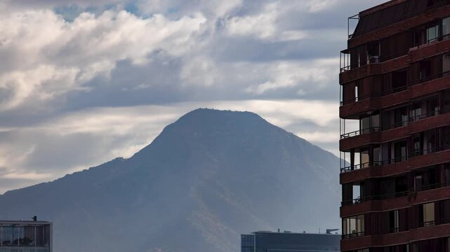 Chile Las Condes Time Lapse Winter Clouds Autumn Manquehue Hill