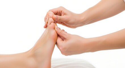 Naklejka premium Foot massage therapy for relaxation.