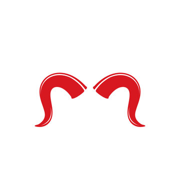 devil horn symbol logo. icon
