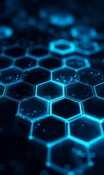 Scientific backgraound hexagonal pattern blue