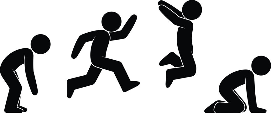 Sequence of push-up exercises demonstrating proper form and progression