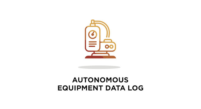 Autonomous Equipment Data Log Icon Illustrating Technology and Information.