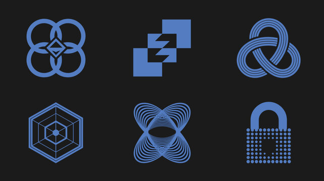 Quantum entanglement and key distribution icons - Ideal for cybersecurity platforms, quantum computing blogs, and high-tech encryption UI.