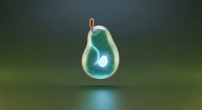 Gallbladder 3D render, bile storage organ visualization, crystallization nucleation model, hepatobiliary system anatomy study, digestive fluid composition analysis