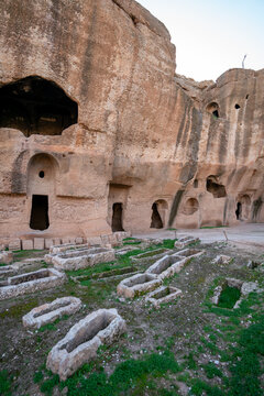 Dara Ancient City, an important archaeological site with rock-cut structures and historic ruins in southeastern Mardin, T&uuml;rkiye