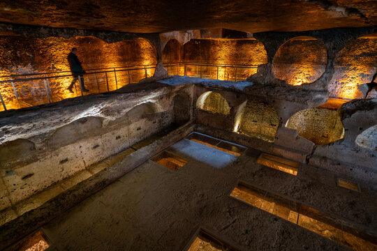 Dara Ancient City, an important archaeological site with rock-cut structures and historic ruins in southeastern Mardin, T&uuml;rkiye
