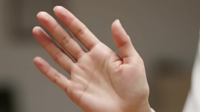 Close up of human hand gestures.