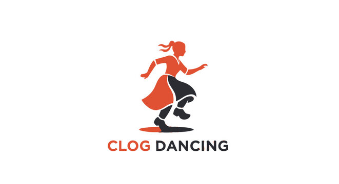 Dynamic Clog Dancer in Motion, Performing Energetic Dance Steps.