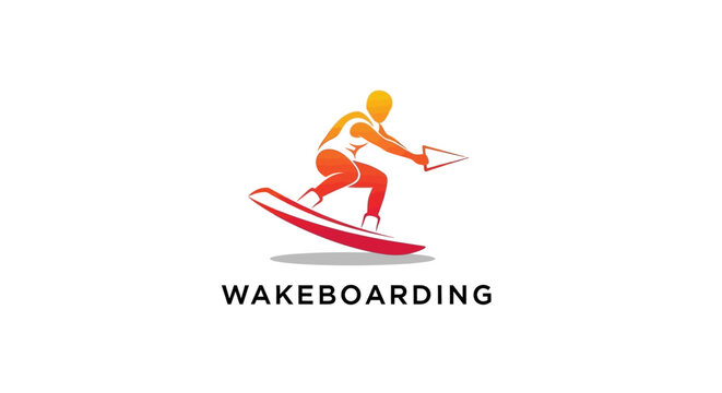 Dynamic Wakeboarder Performing a Trick on Water, Extreme Sports Concept.