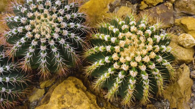 Close up of a cactus plant with inception mode on a sunny day
