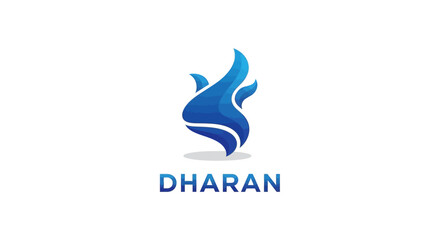 Fototapeta premium Elegant Blue Flame Logo Design for Innovative Technology Company.