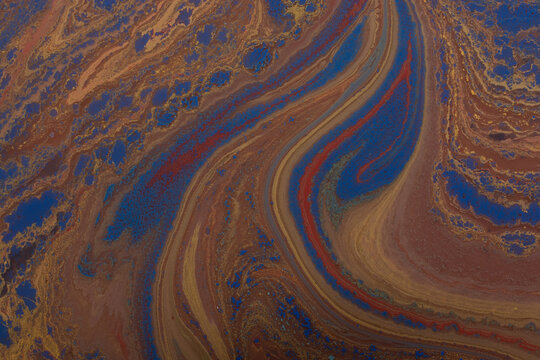 Abstract ebru marbling texture background design.