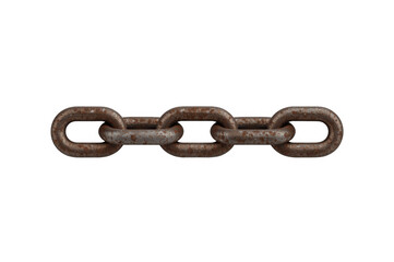 Fototapeta premium Rusty chain links showing strength and connection