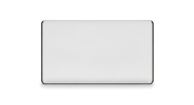 Simple rounded rectangle shape on a clean white background, a basic geometric element for design and interface.