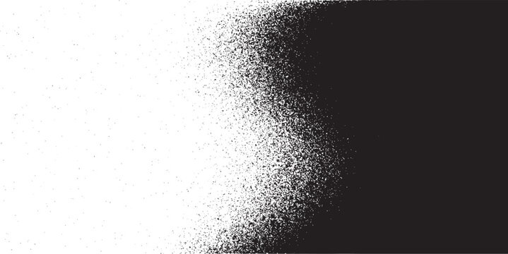 Abstract black and white grain noise texture gradient fade modern dust overlay background 