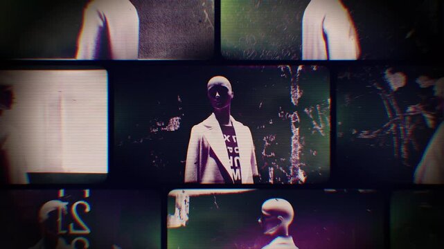 Flickering noisy grunge style film reel effect loop.
