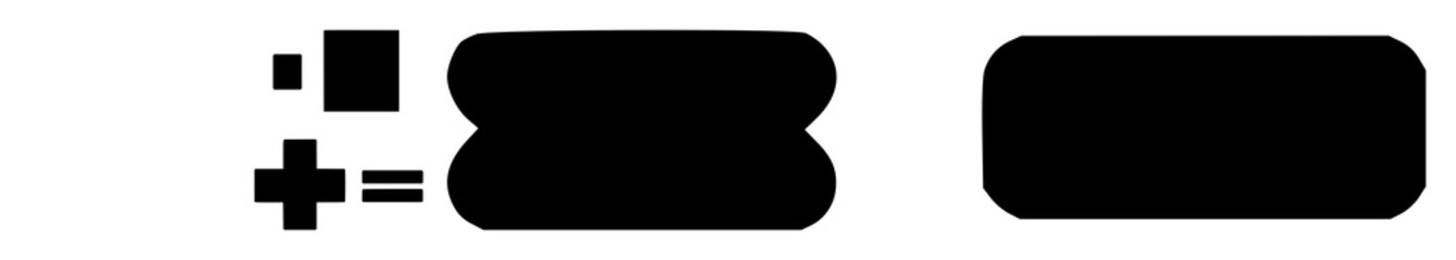 Obraz premium Minus icon set with solid black design on white background featuring subtract, dash, negative symbol with minimalist and simple graphics