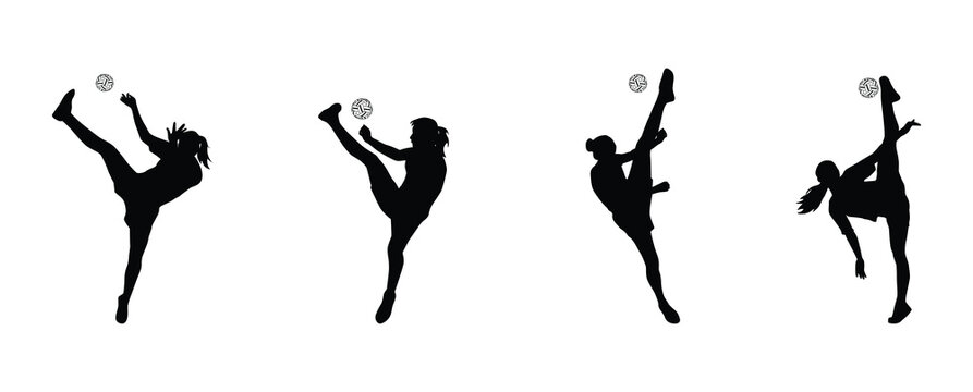 female sepak takraw silhouette