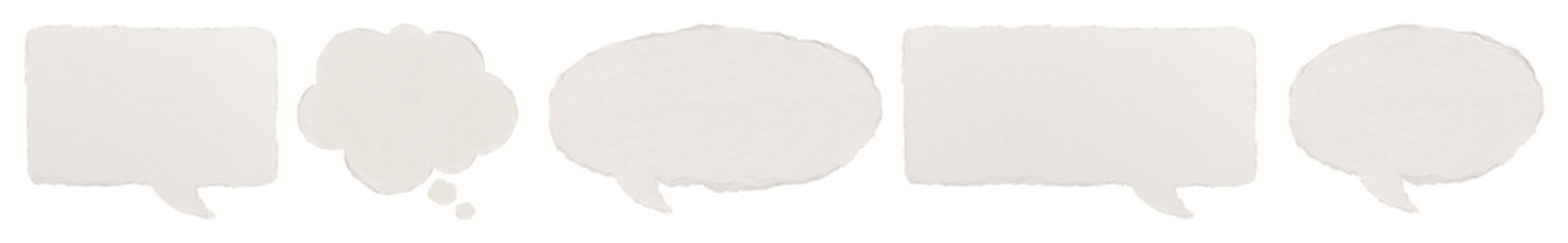 Watercolor speech bubble set