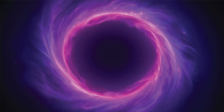 Abstract blue and purple fractal background featuring a glowing spiral vortex and circular motion patterns with digital light energy textures for a galaxy space wallpaper design