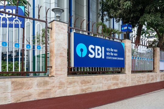Mumbai, India - February 2, 2026: SBI logo at the headquarters of State Bank of India (SBI) Corporate Centre building in Mumbai, India. 