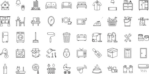 Fototapeta premium Various line icons and symbols.