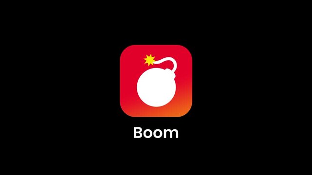A bold red bomb app icon with a lit fuse representing an explosive digital tool designed for powerful and impactful user interactions
