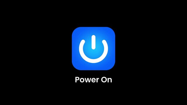 A vibrant blue power on button icon with a glowing symbol representing the ability to instantly activate and start up any device or system