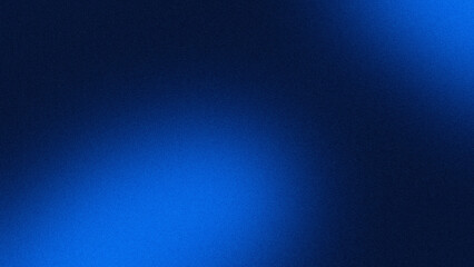 Obraz premium Abstract blue gradient background featuring a subtle grainy noise texture. This modern aesthetic design transitions from dark navy to bright royal blue