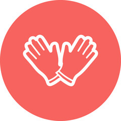 Fototapeta premium Protective Gloves Icon Vector