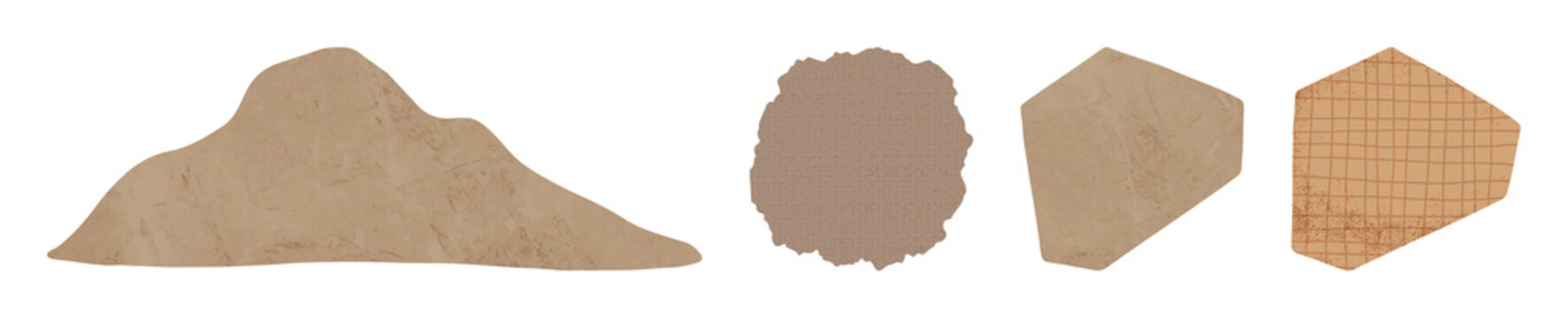 Abstract geometric textured paper shapes