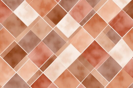 Modern Terracotta Geometric Tile Pattern
