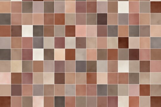 Modern Terracotta Geometric Tile Pattern
