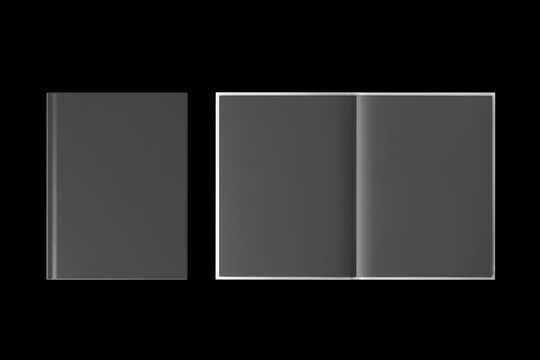 Minimalist black book photo, suitable as mockup
