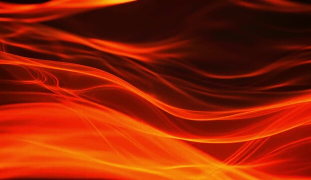 Abstract red fire background featuring burning orange flames and silk texture waves with a hot motion energy design pattern