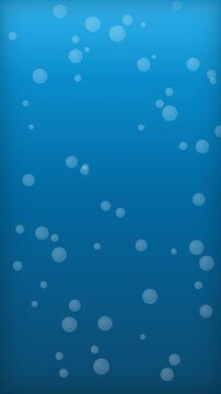 Bubbles 4k video animation floating on blue background, abstract underwater atmosphere with depth and motion.
