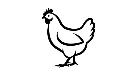 Illustration of a single chicken. © Rendi