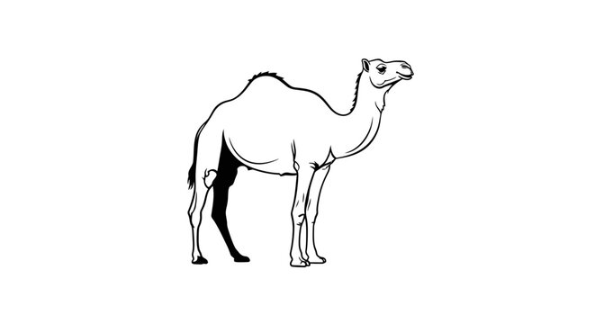 Detailed Drawing of a Camel.