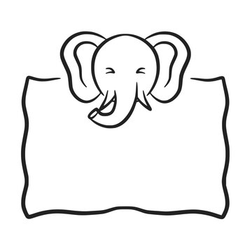 Blank notes with elephants 