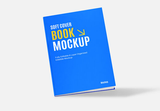 Standing Book Cover Mockup Template