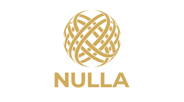 Nulla Logo Design Abstract Sphere Golden.