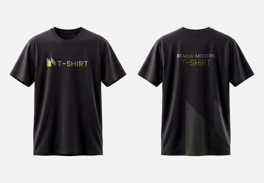 T-Shirt Mockup Front and Back View