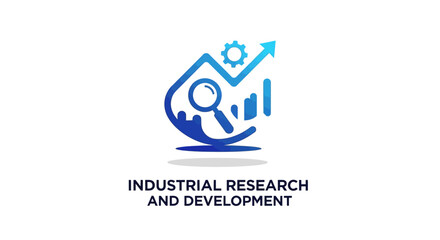 Fototapeta premium Industrial Research and Development Logo Depicting Growth and Analysis.