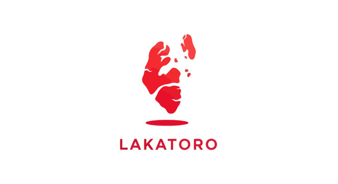 Lakatoro Logo - A Bold Red Design on White Background.