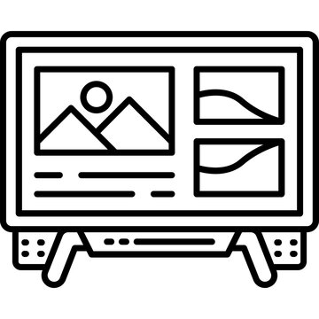 video thumbnail grid Outline Icon