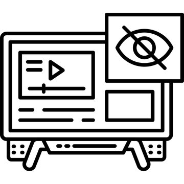 restricted content Outline Icon