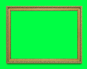 Ornate gold blank frame with green, suitable as mockup, suitable as mockup © Rawpixel.com