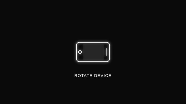 Rotating Device Animation with Mobile Phone Icon on Black Screen