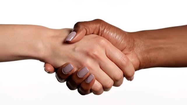 Diverse hands shaking, symbolizing unity and partnership