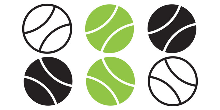Tennis ball. Icon .Tennis ball icon vector logo design flat style. Tennis Ball icon vector design template on white background.